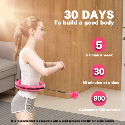 Smart Weighted Hula Hoop – Non-Drop Core Toning Hoop for Weight Loss