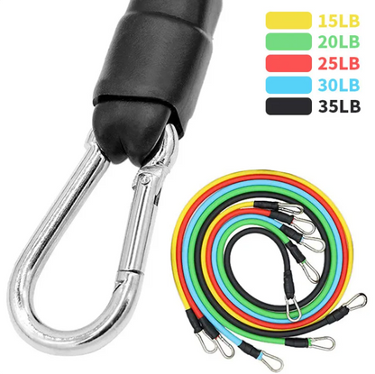 11-Piece TPE Resistance Band Set – Home Gym Kit for Strength, Yoga & Rehab