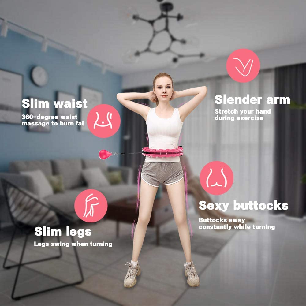 Smart Weighted Hula Hoop – Non-Drop Core Toning Hoop for Weight Loss